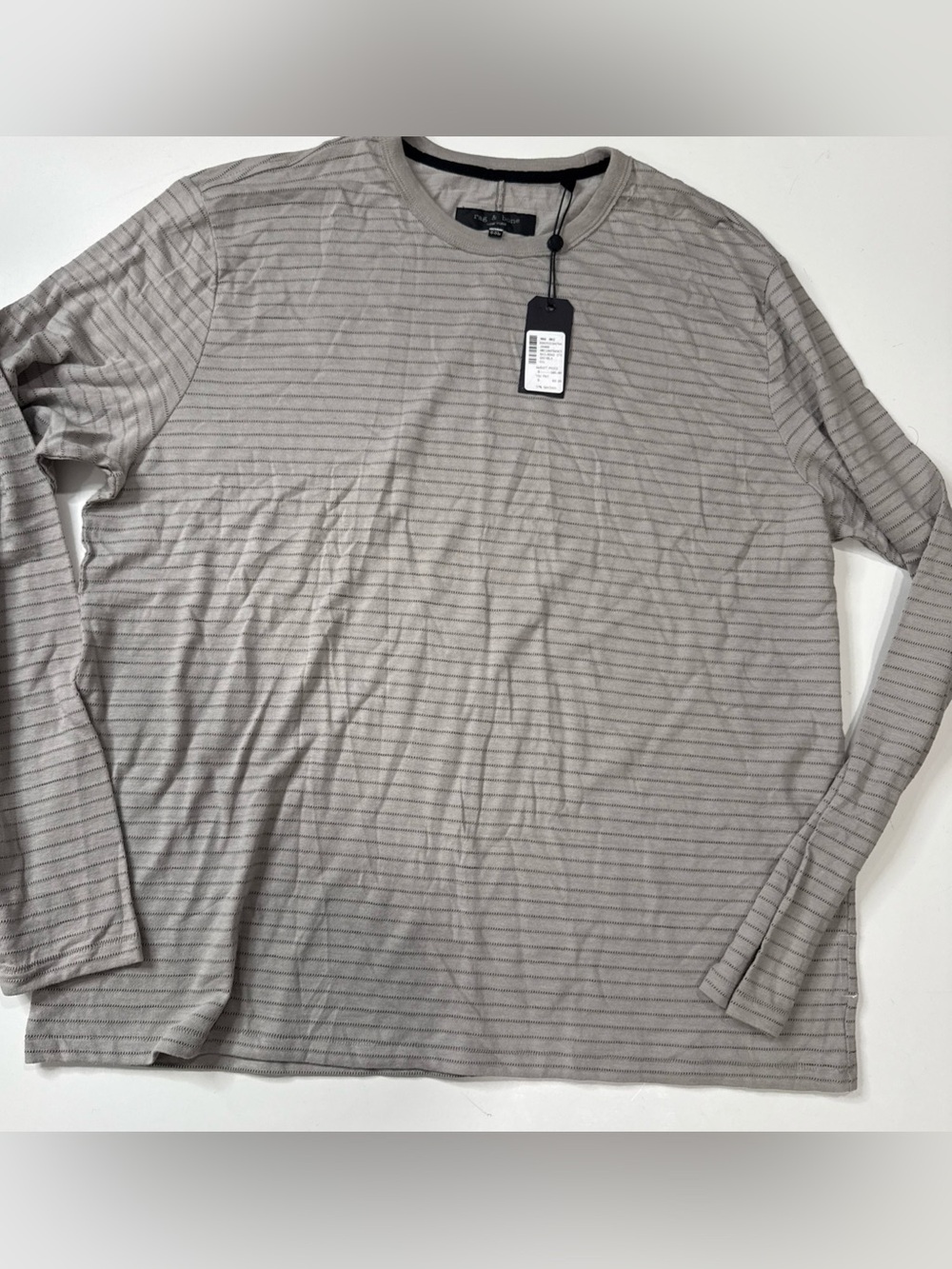 NWT Rag & Bone Crew Neck Striped Long Sleeve Top Men XXL A030626